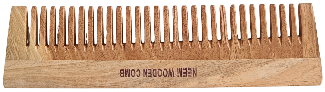 Natural Neem Wooden Hair Comb for Men & Women | Handmade Wide Tooth Neem Wood Comb | Anti-Dandruff Scalp Massage Comb | Eco-Friendly Hair Detangling Comb  Key Features (Bullet Points)