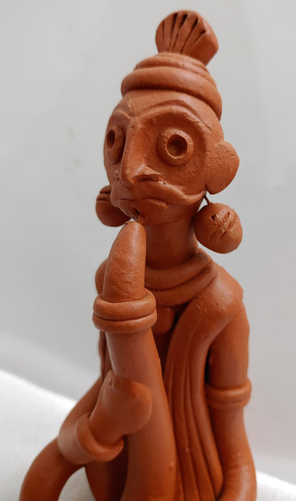 Terracotta Clay Showpiece for Home Decoration (Medium, Brown)
