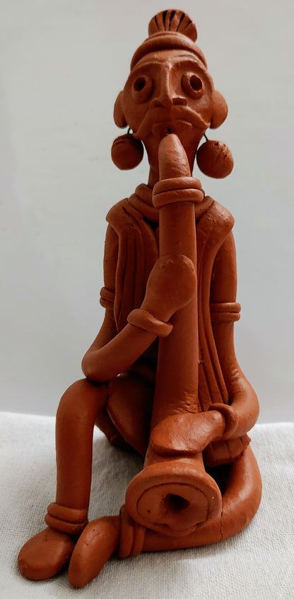 Terracotta Clay Showpiece for Home Decoration (Medium, Brown)