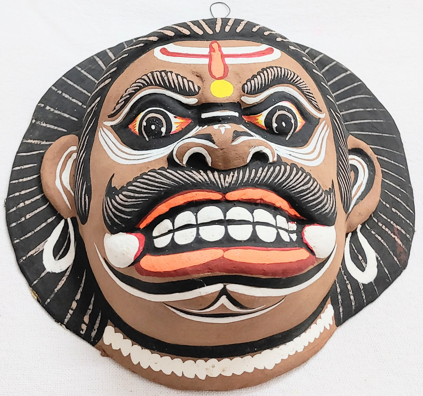 Paper Wall Hanging Mask (22 x 21 cm, Multicolour) Chhau Mask Puruliya West Bengal,