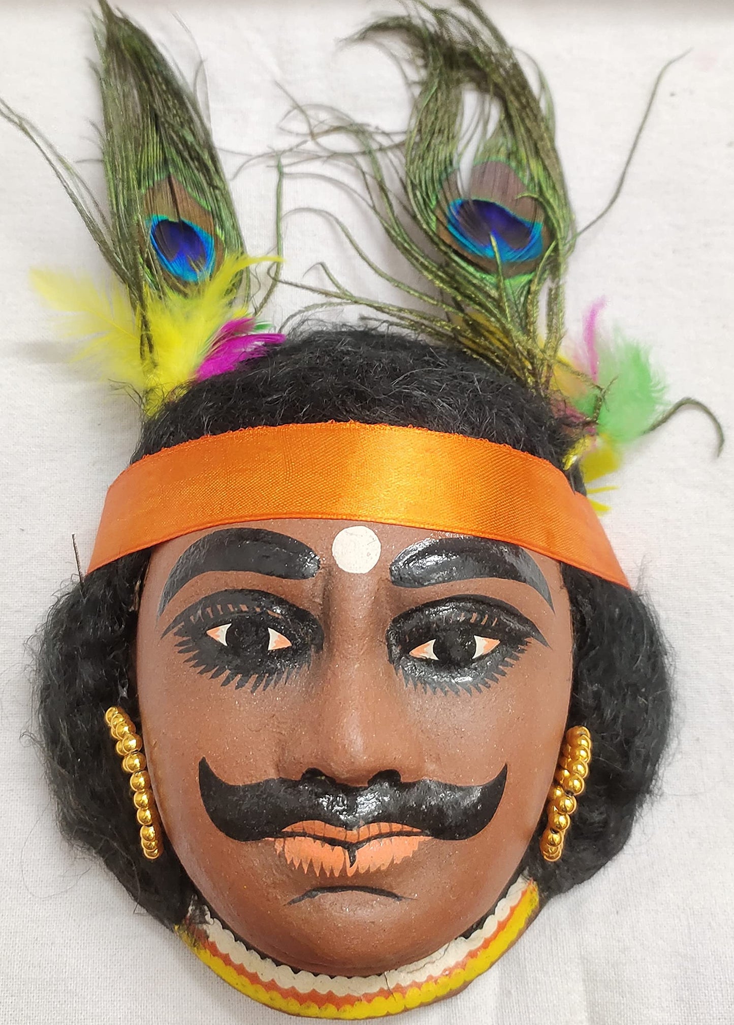 Tribe Couple Chhau Mask | Hand Made Product | Decorative Showpiece & Wall Hanging |Size - Large 1