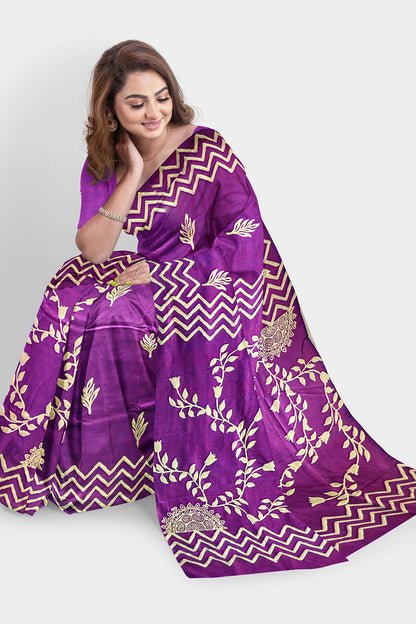 Pure Silk (Bishnupuri Silk) Saree with Silk Mark Tag – Authentic Handwoven Elegance