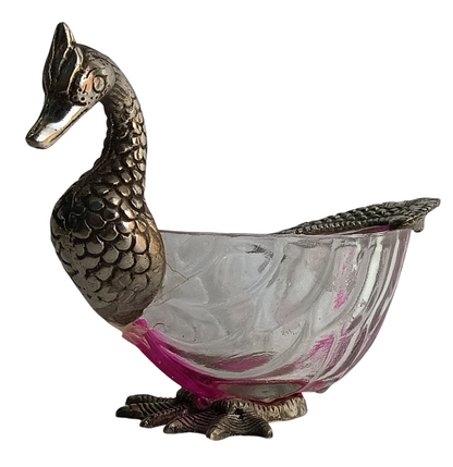 Antique German Silver Peacock-Shaped Serving Bowl – Elegant and Functional for Royal Gatherings