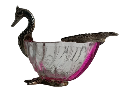 Antique German Silver Peacock-Shaped Serving Bowl – Elegant and Functional for Royal Gatherings