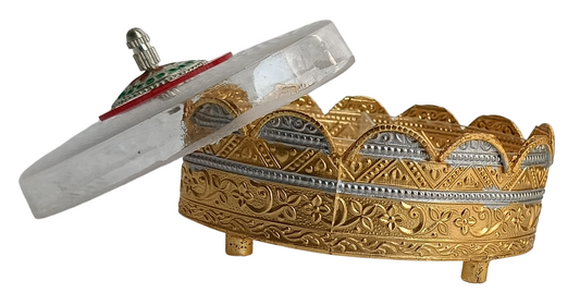 German Silver Decorative Container with Lid – Traditional Storage Box