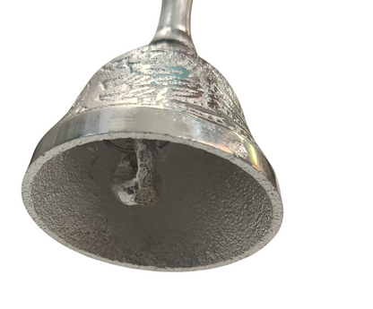 Antique German Silver Pooja Bell – Sacred and Elegant for Spiritual Rituals.