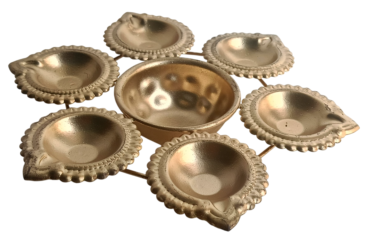 Antique Metal Diya Set for Diwali Decoration – Illuminate Your Festivals with Tradition