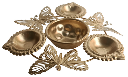 Antique Metal Diya Set for Diwali Decoration – Illuminate Your Festivals with Tradition.