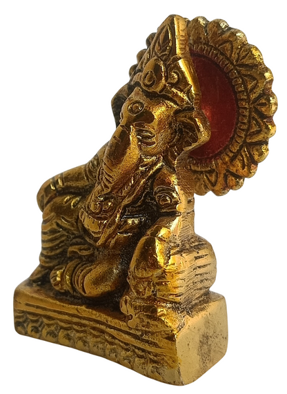 Antique Metal Lord Ganesha Idol – Decorative Showpiece for Home and Office