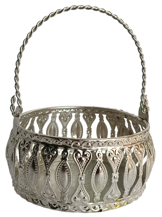 German Silver Decorative Basket – Traditional Home Décor Piece