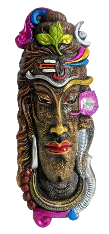 Handcrafted Terracotta Lord Shiva Wall Hanging – Traditional Shankar Clay Art Home Decor