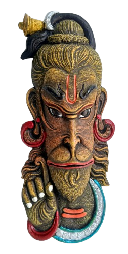Handcrafted Terracotta Hanuman Ji Wall Hanging – Traditional Indian Clay Art Home Décor