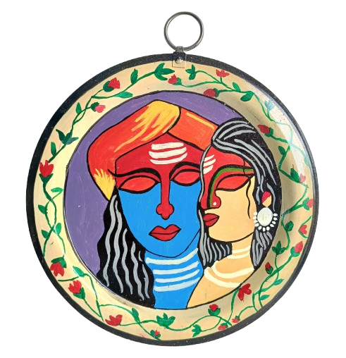 Pattachitra Craft Wall Decor on Aluminium Plate - Mukherjee Handicrafts