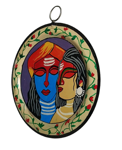 Pattachitra Craft Wall Decor on Aluminium Plate - Mukherjee Handicrafts