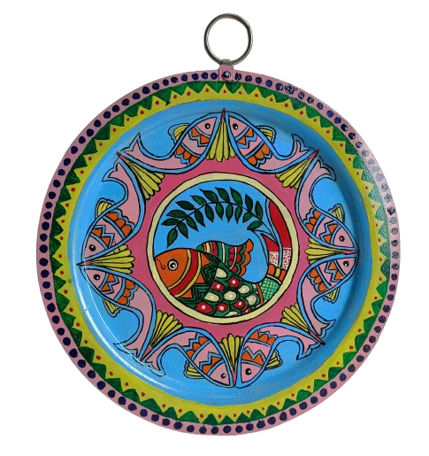 Pattachitra Craft Wall Decor on Aluminium Plate - Mukherjee Handicrafts