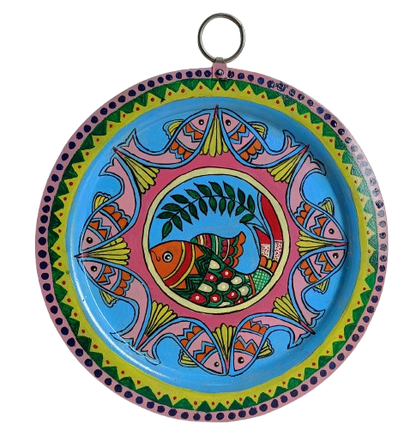 Pattachitra Craft Wall Decor on Aluminium Plate - Mukherjee Handicrafts