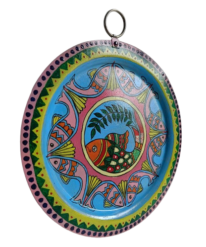 Pattachitra Craft Wall Decor on Aluminium Plate - Mukherjee Handicrafts
