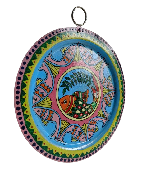 Pattachitra Craft Wall Decor on Aluminium Plate - Mukherjee Handicrafts