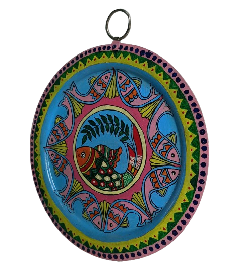 Pattachitra Craft Wall Decor on Aluminium Plate - Mukherjee Handicrafts