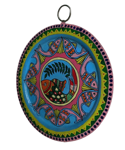 Pattachitra Craft Wall Decor on Aluminium Plate - Mukherjee Handicrafts