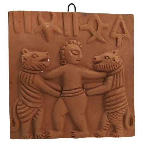 Terracotta Wall Art – Handmade Harappan-Style Decorative Tile for Home