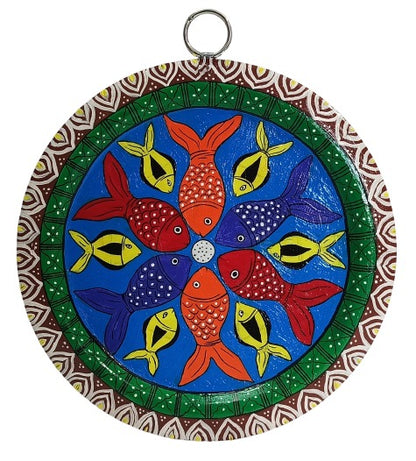 Pattachitra Craft Wall Decor on Aluminium Plate - Mukherjee Handicrafts