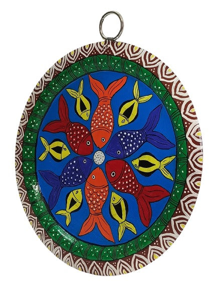 Pattachitra Craft Wall Decor on Aluminium Plate - Mukherjee Handicrafts