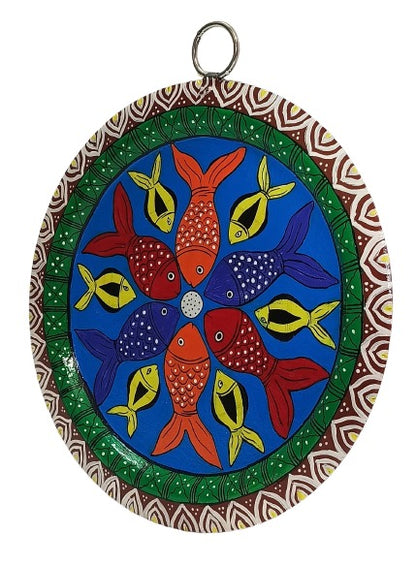 Pattachitra Craft Wall Decor on Aluminium Plate - Mukherjee Handicrafts