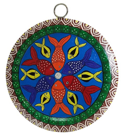 Pattachitra Craft Wall Decor on Aluminium Plate - Mukherjee Handicrafts