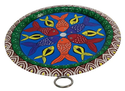 Pattachitra Craft Wall Decor on Aluminium Plate - Mukherjee Handicrafts
