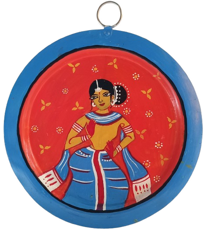 Unique Patachitra Craft Wall Decor on Aluminium Plate | Handmade Indian Folk Art Wall Hanging for Home Decoration