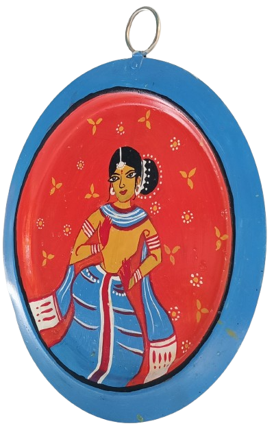 Unique Patachitra Craft Wall Decor on Aluminium Plate | Handmade Indian Folk Art Wall Hanging for Home Decoration