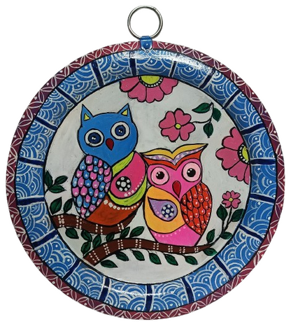 Handmade Patachitra Wall Decor on Aluminium Plate | Indian Folk Art Hanging | Decorative Home & Office Wall Piece