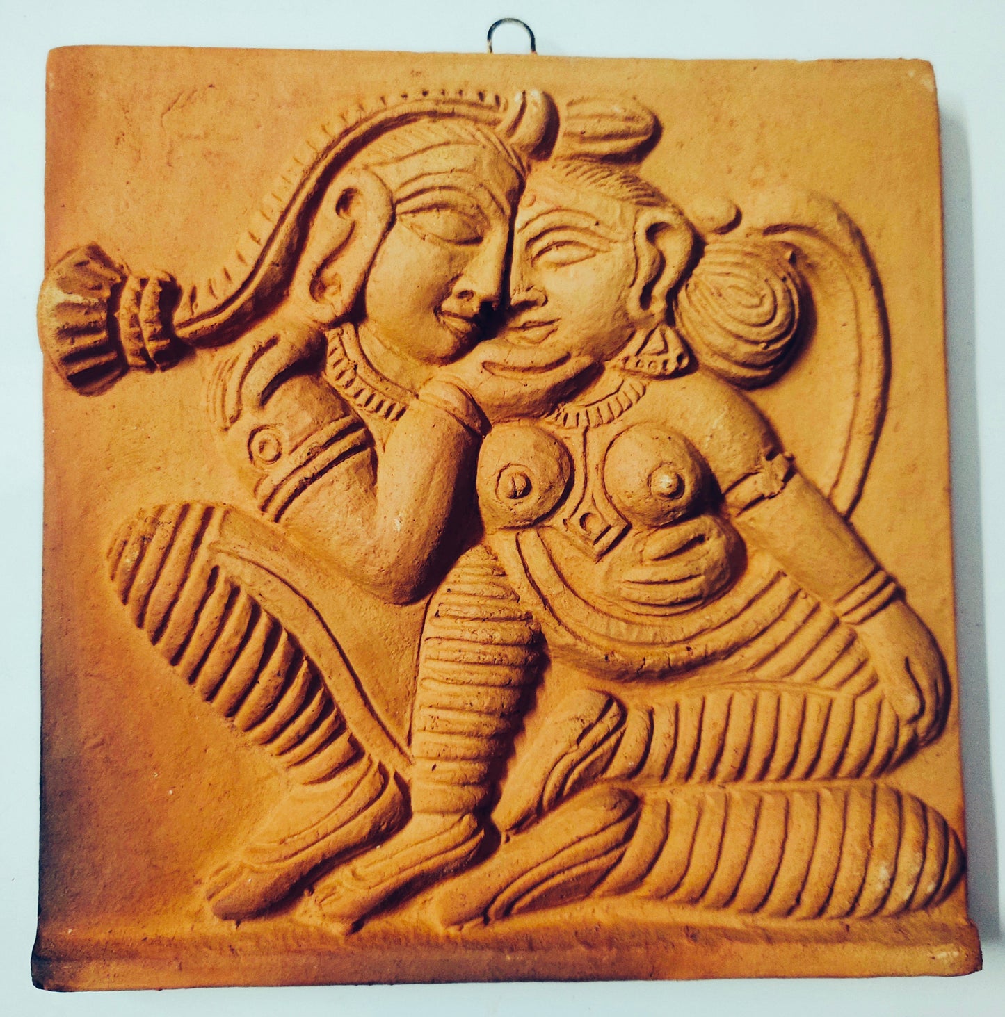Terracotta Wall Hanging Showpiece for Home Decor Krishna kansa vadh