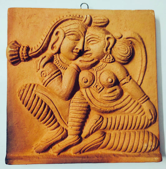 Terracotta Wall Hanging Showpiece for Home Decor Krishna kansa vadh
