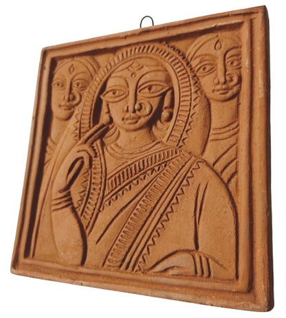 Jamini Roy Terracotta Wall Hanging Showpiece for Home Decor (Medium)