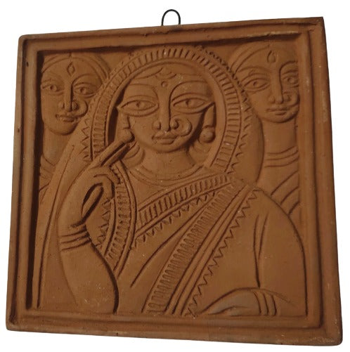 Jamini Roy Terracotta Wall Hanging Showpiece for Home Decor (Medium)