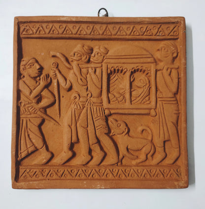 Crafted by Hand, Adored by All: Terracotta Wall Décor - 6x6 Inches of Artistry for Your Home