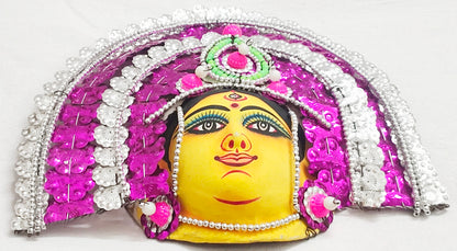 Mukherjee Handicrafts| Devi Durga Chhau Mask – Design | Handmade Durga Ma| Decorative Showpiece & Wall Hanging, Large