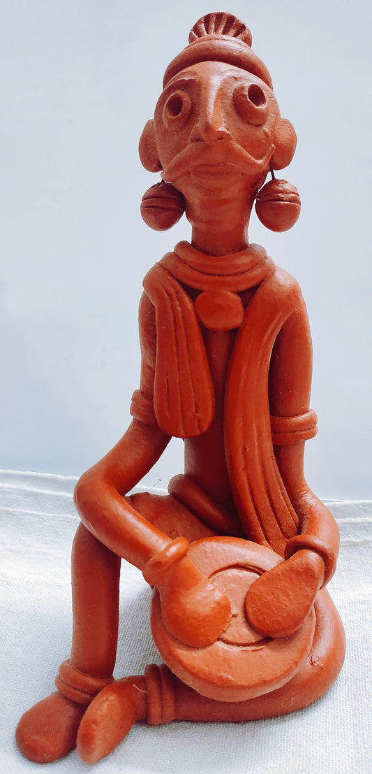 Terracotta Adivashi Showpiece for Home Decoration