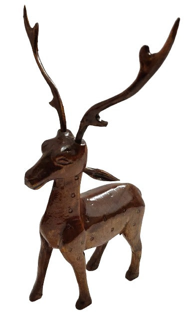 Wooden Deer Showpiece for Home Decoration Showpiece.