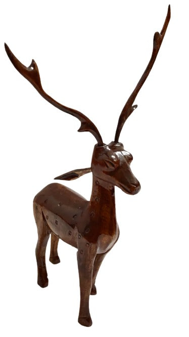 Wooden Deer Showpiece for Home Decoration Showpiece.