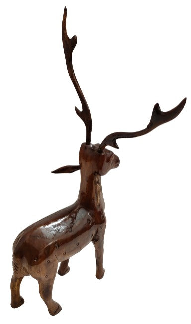 Wooden Deer Showpiece for Home Decoration Showpiece.