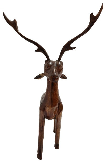 Wooden Deer Showpiece for Home Decoration Showpiece.