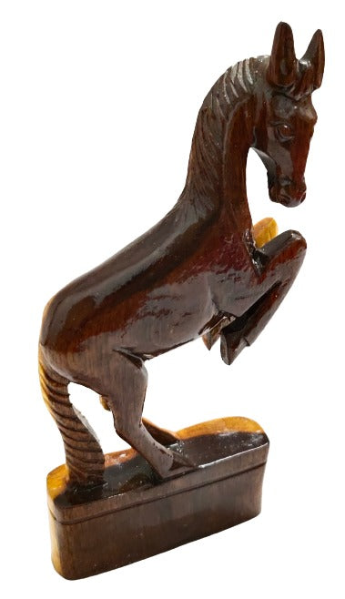 Handmade Table Top Wooden Horse.