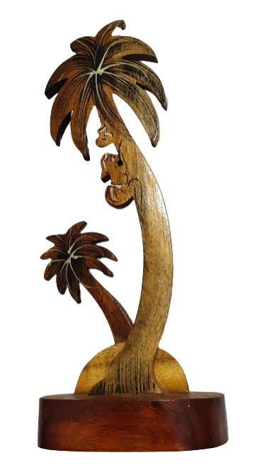 Wooden Coconut Tree showpiece for Table Decor and Home Décor.