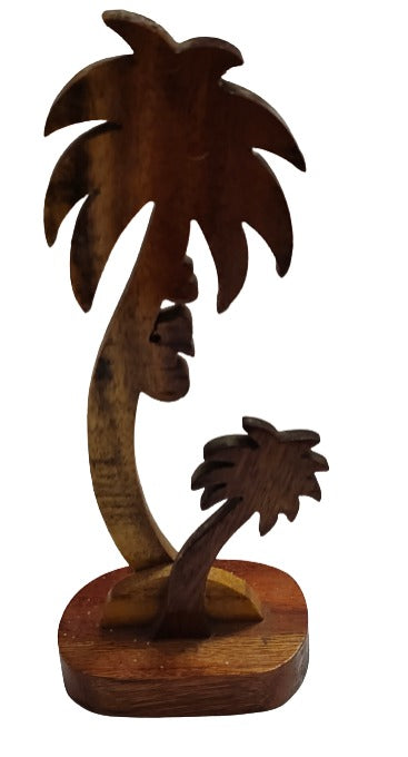 Wooden Coconut Tree showpiece for Table Decor and Home Décor.