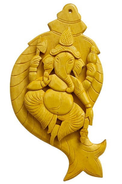 Handmade Wooden Ganesha Wall Hanging