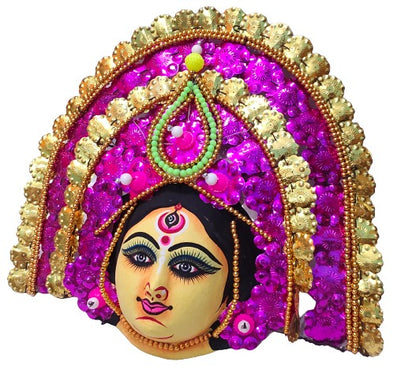 Mukherjee Handicrafts| Devi Durga Chhau Mask – Design | Handmade Durga Ma..| Decorative Showpiece & Wall Hanging, Large