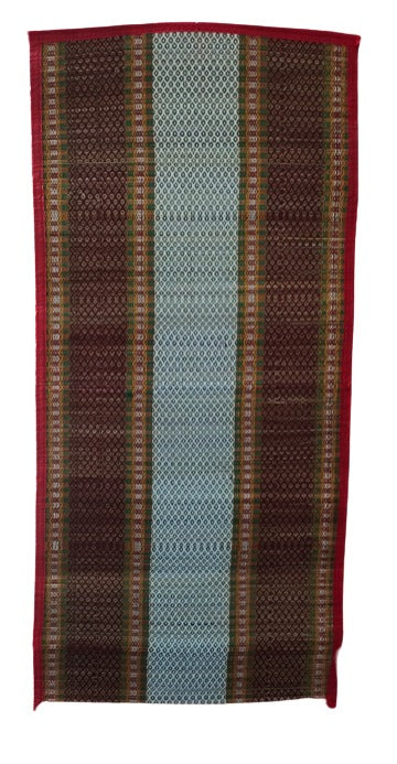 Striped Korai Grass Floor Mat, (105 * 52 * 1 cm), Multi Color Mat.